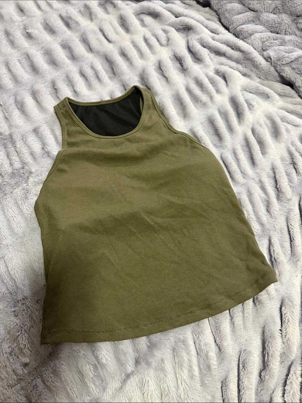 Vuori Olive Green Racerback Tank Top - Picture 1 of 3